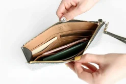 Leather Slim Clutch