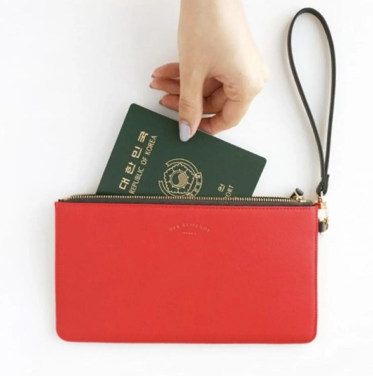 Leather Slim Clutch