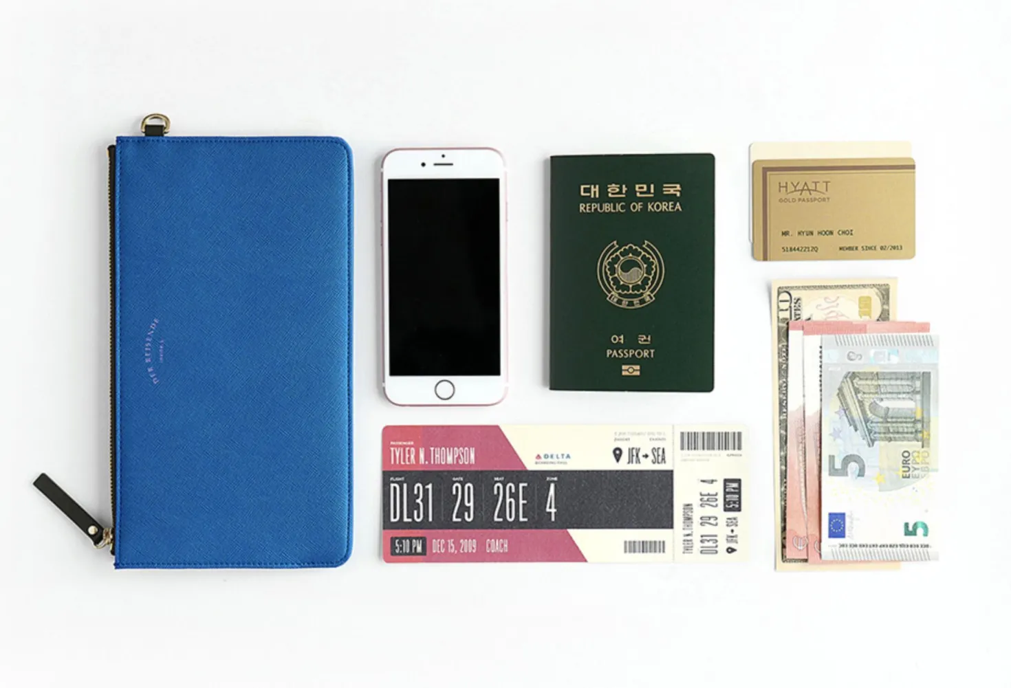 Leather Slim Clutch