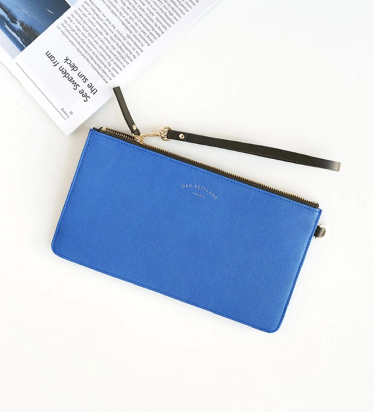 Leather Slim Clutch