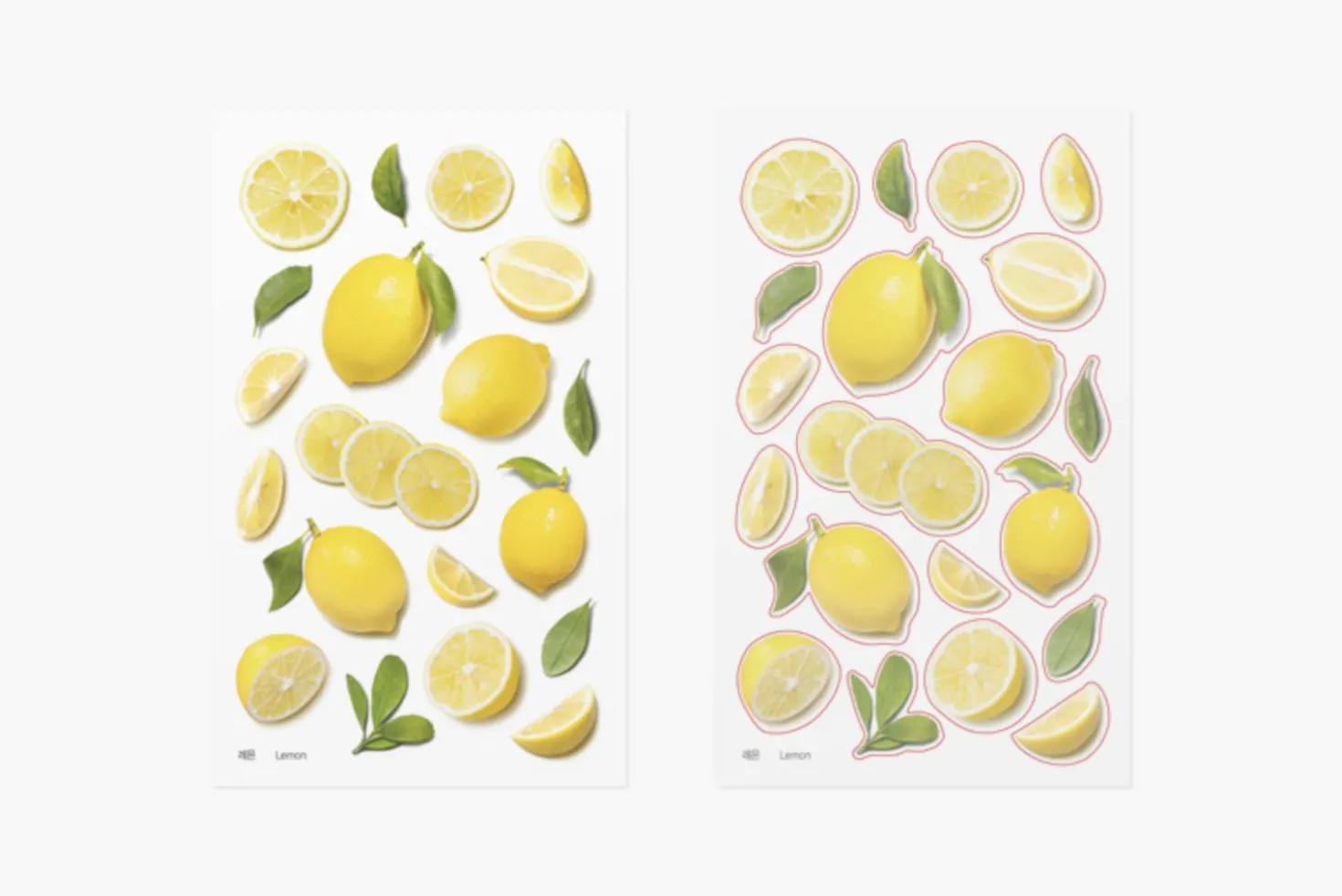 Lemon Pressed Fruit Sticker