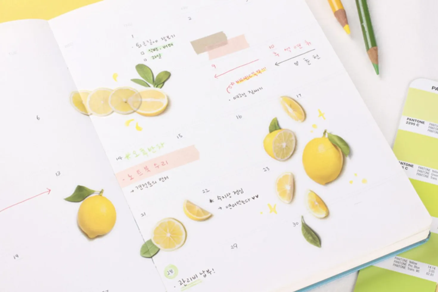 Lemon Pressed Fruit Sticker