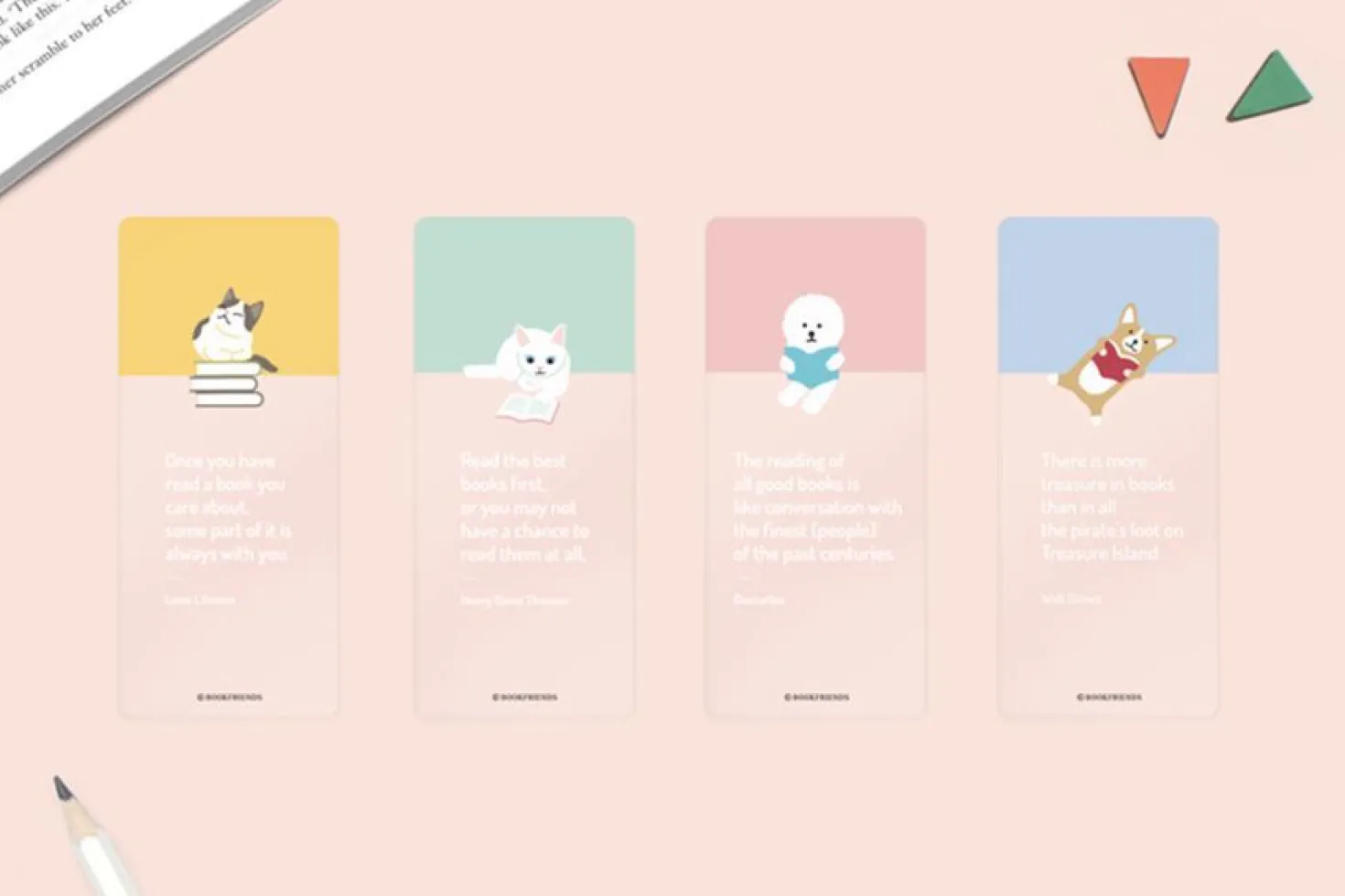 Let's Read Transparent Bookmark