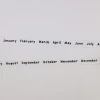 Lettering Months Masking Tape