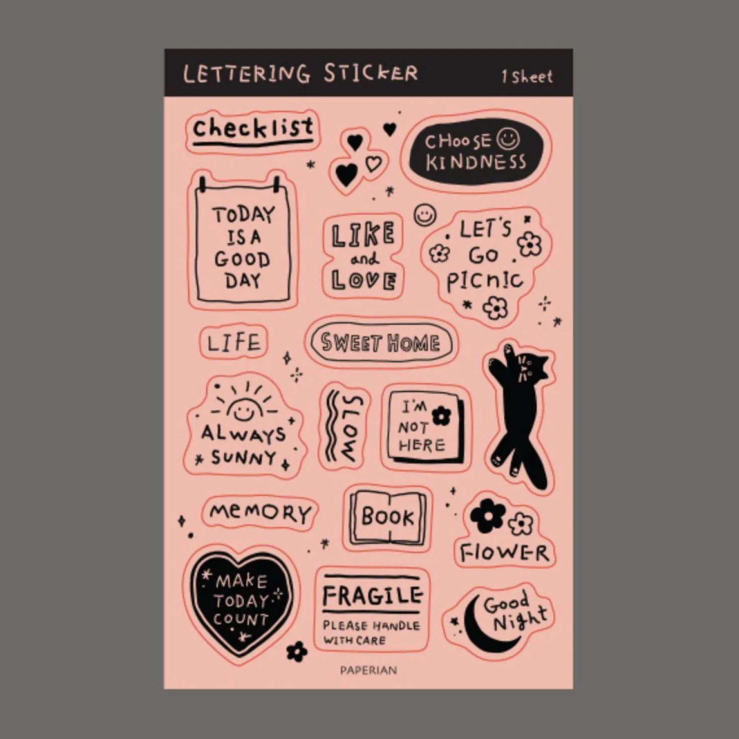 Lettering Removable Sticker