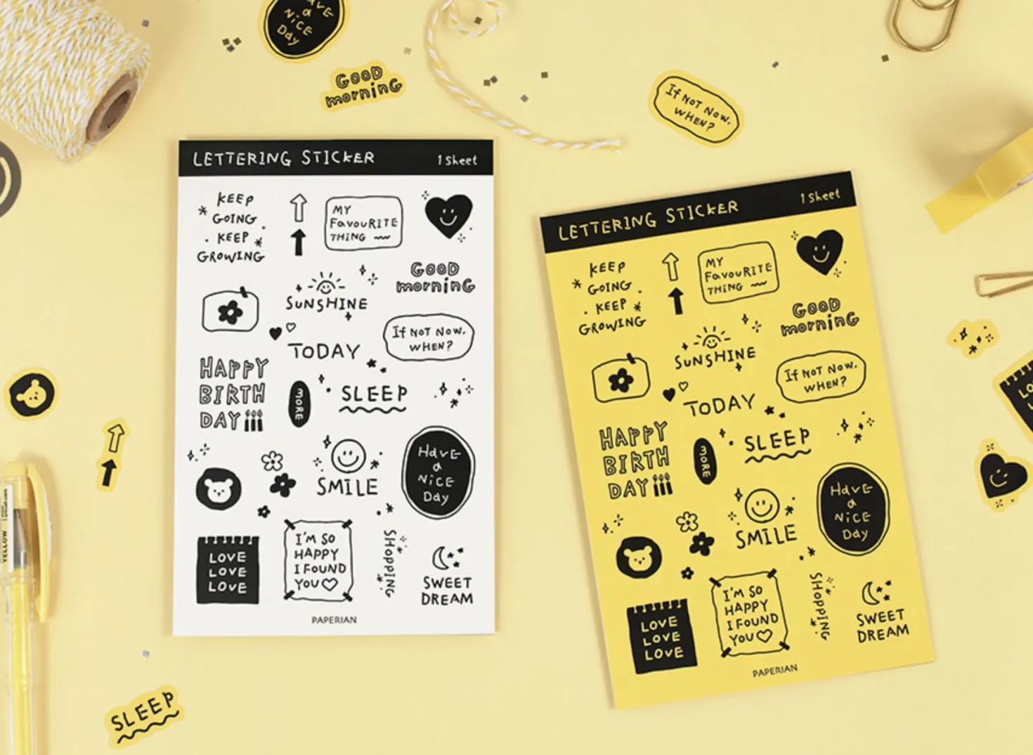 Lettering Removable Sticker