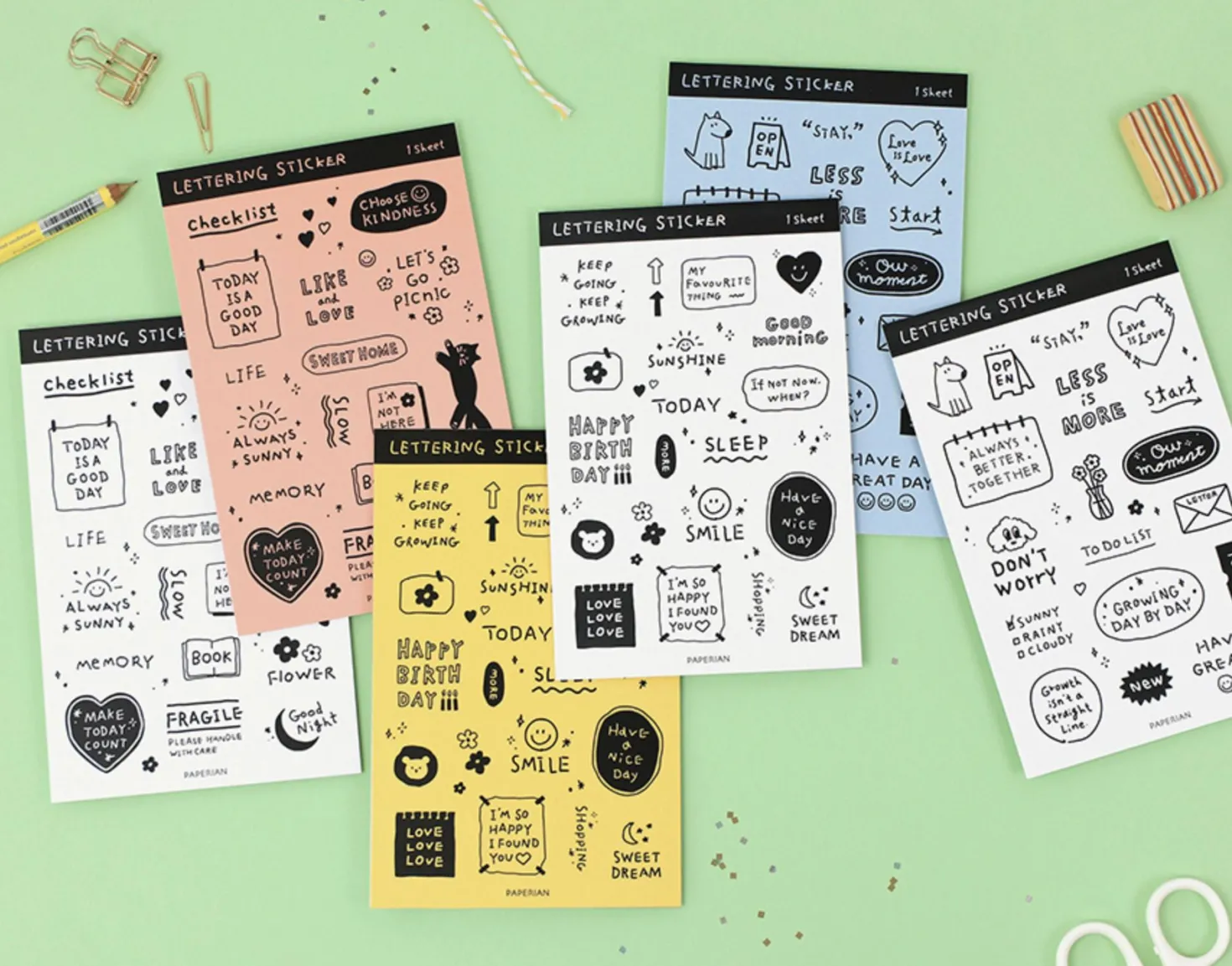 Lettering Removable Sticker