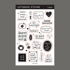 Lettering Removable Sticker
