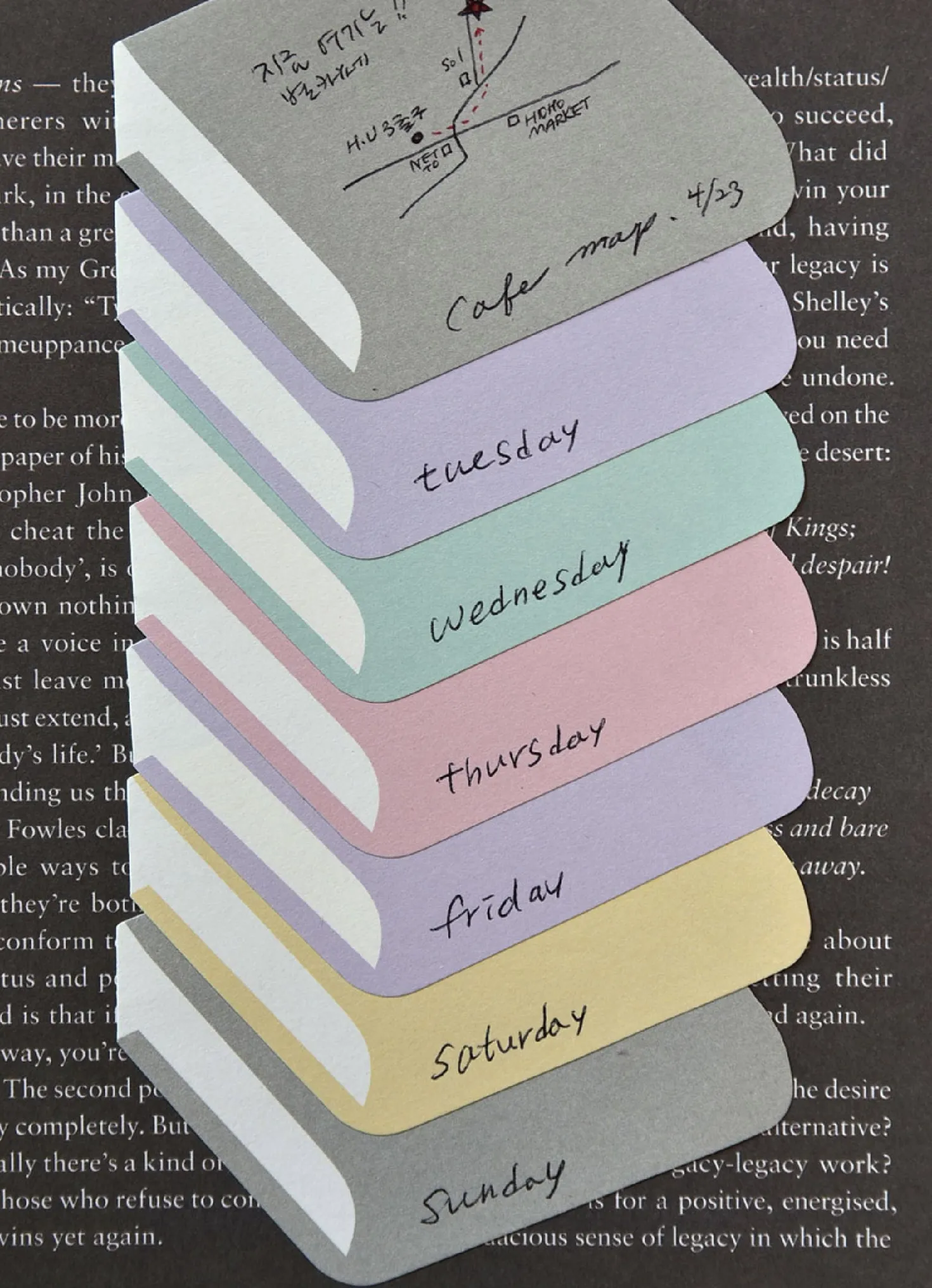 Library Book Sticky Note