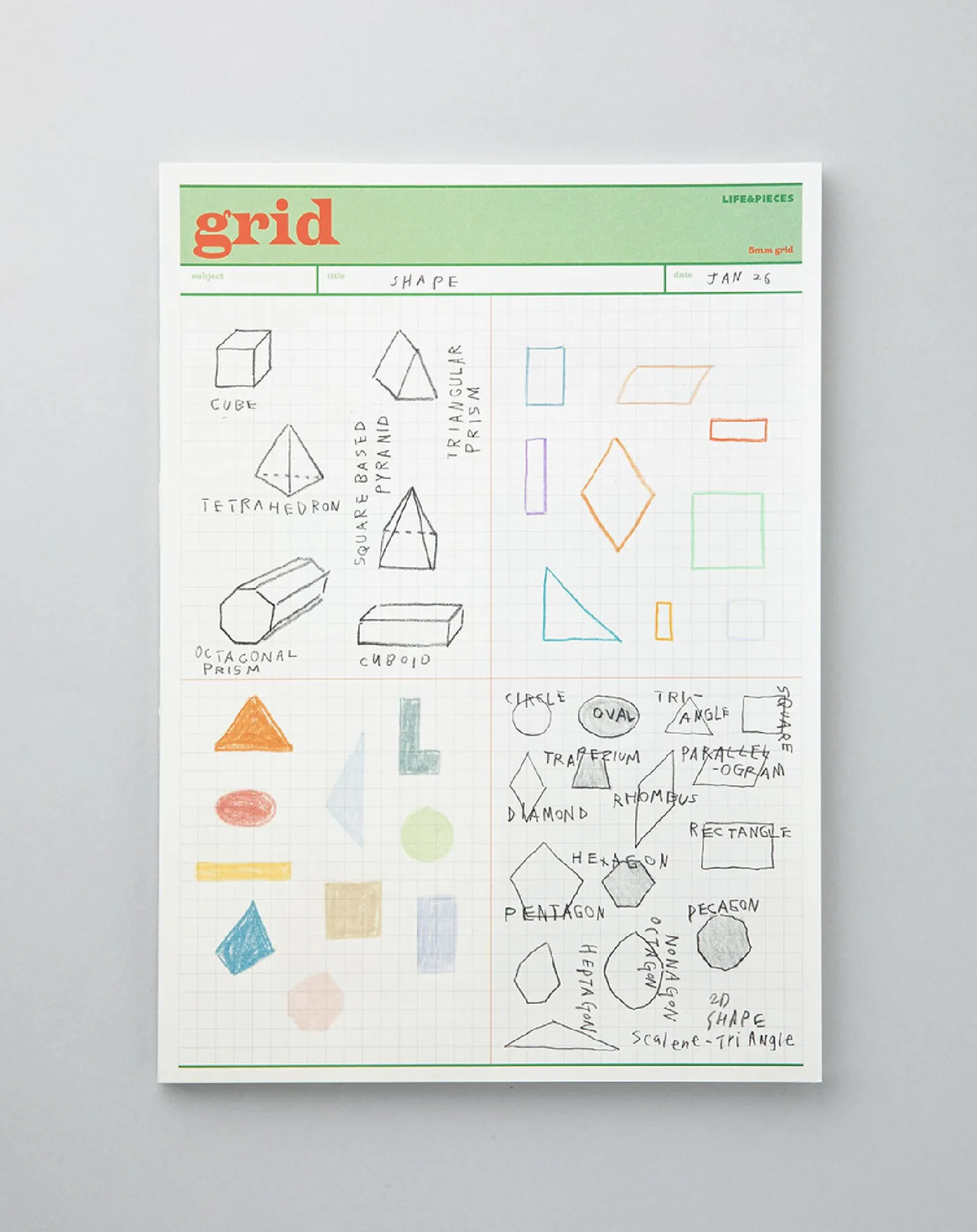Life & Pieces B5 Notepad