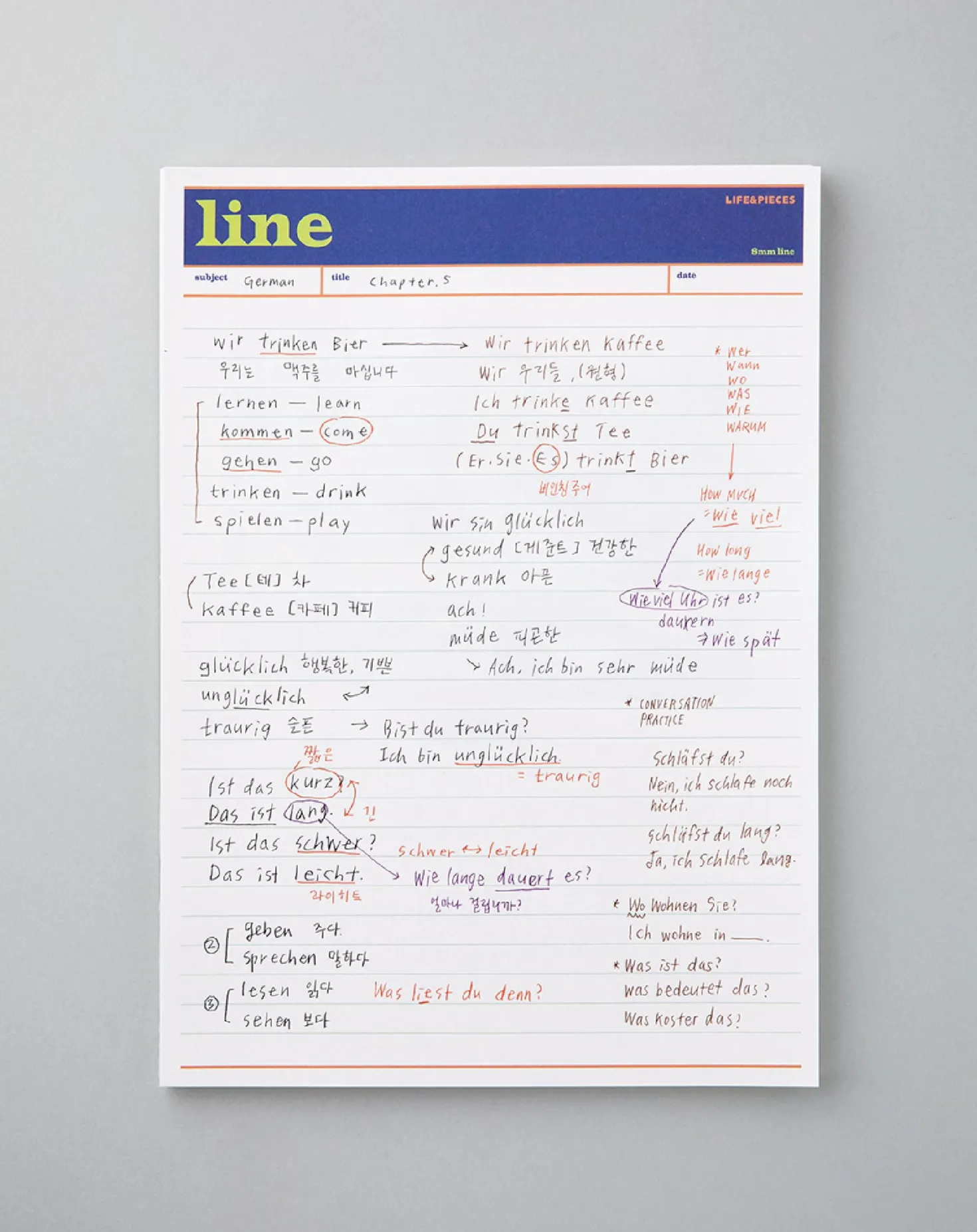 Life & Pieces B5 Notepad