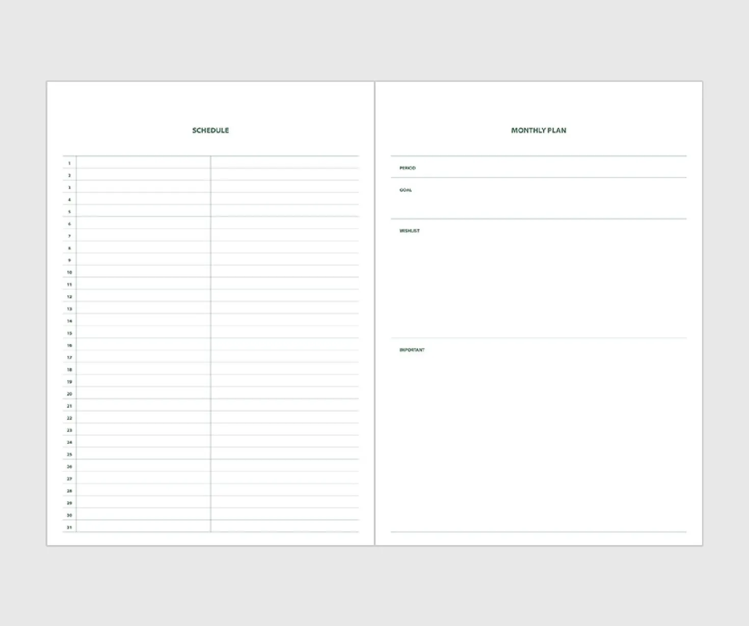 Life & Pieces Your Planner (1 Month)