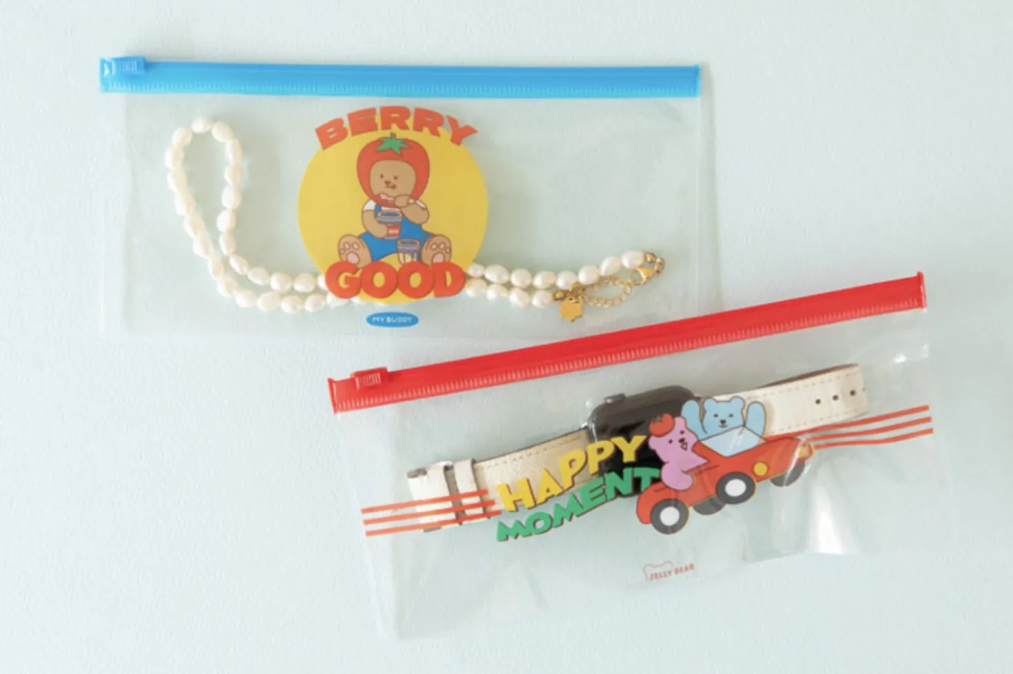 Long Market PVC Zipper Pocket