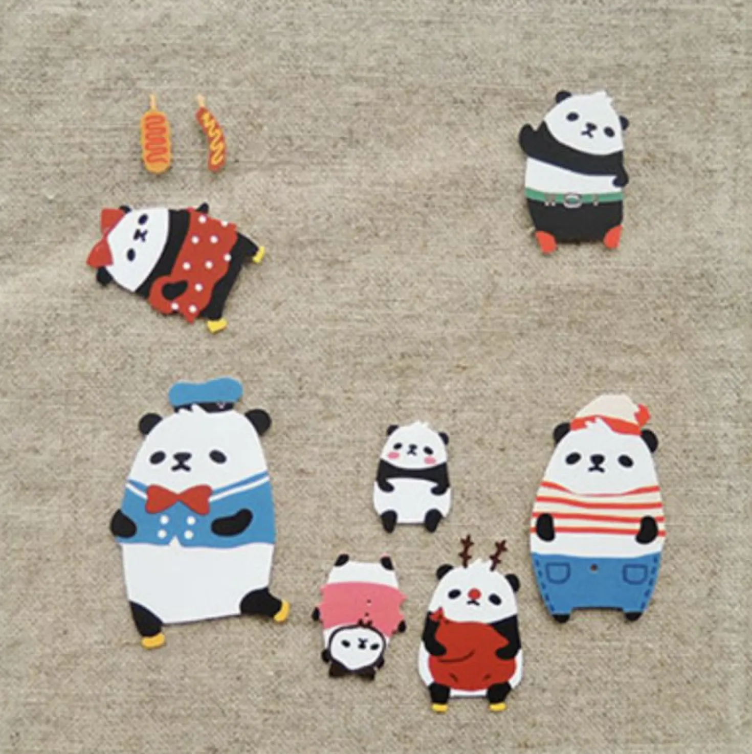 Lovely Panda Deco Sticker Set