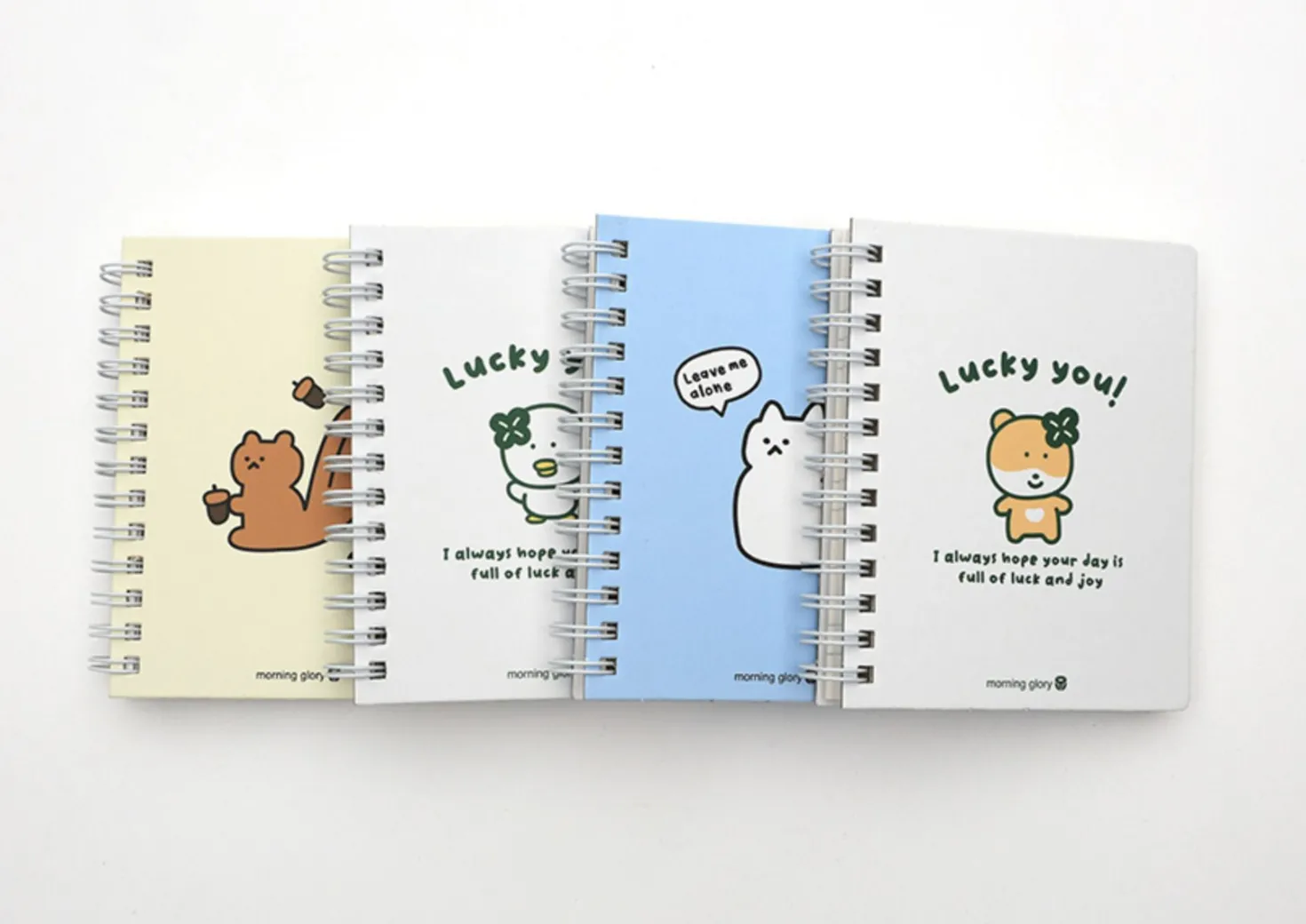 Lucky Friends Mini Spiral Lined Notebook v2