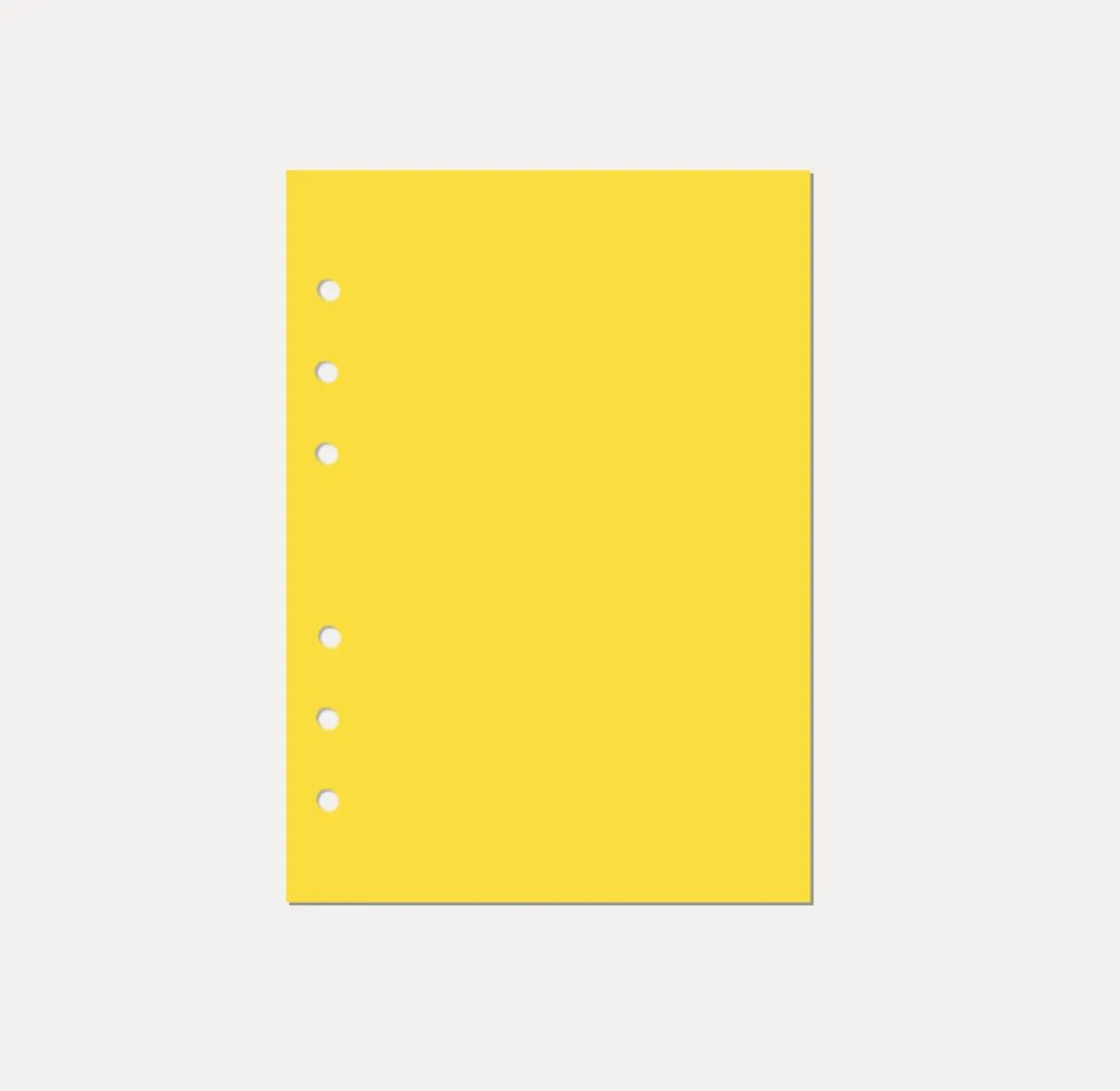 Magic Color 6 Ring A5 Plain Note Refill