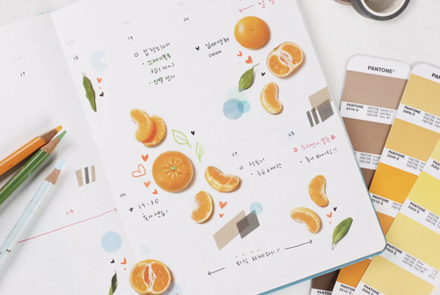 Mandarin Orange Pressed Fruit Sticker