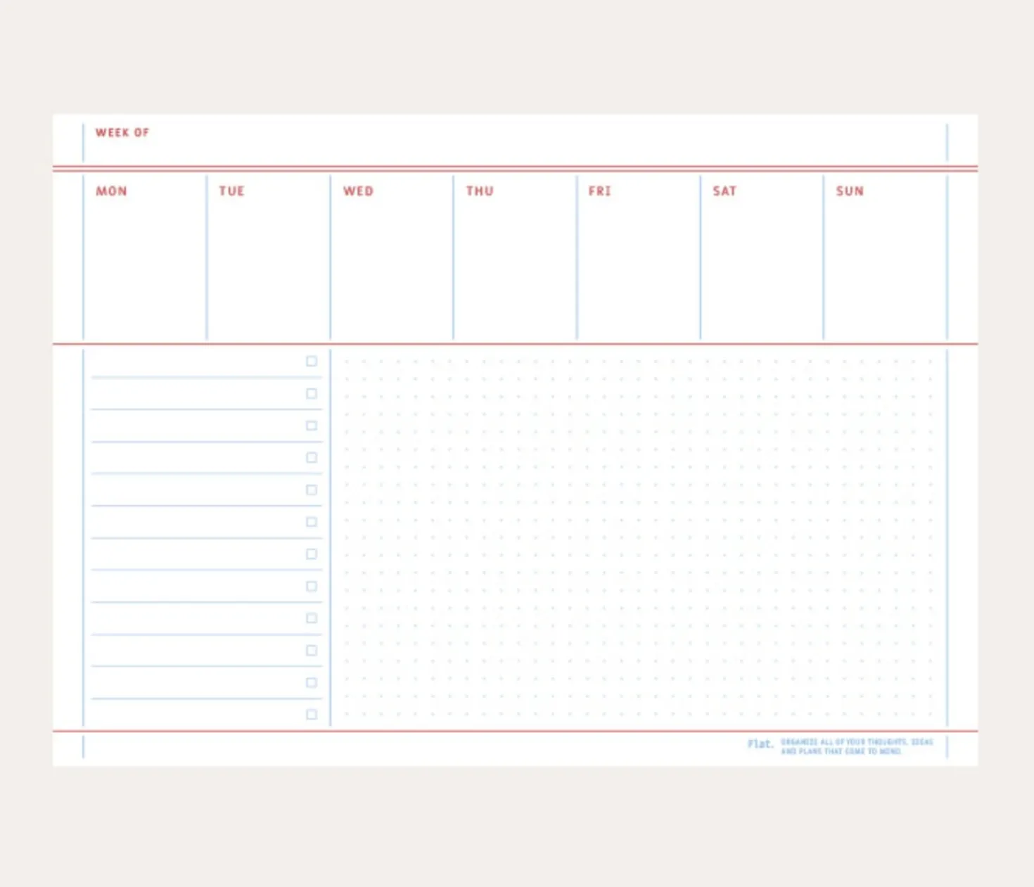 Medium A5 Flat Notepad