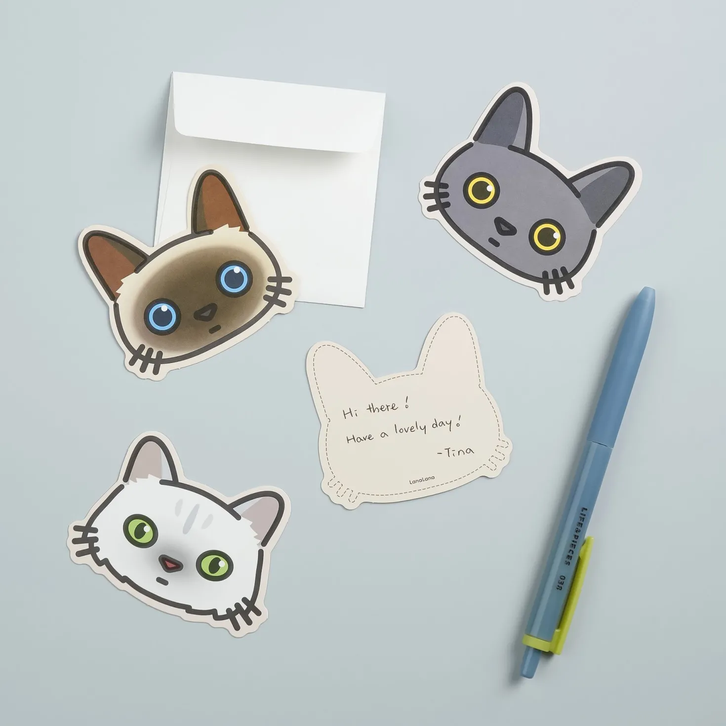Mini Cat Face Card