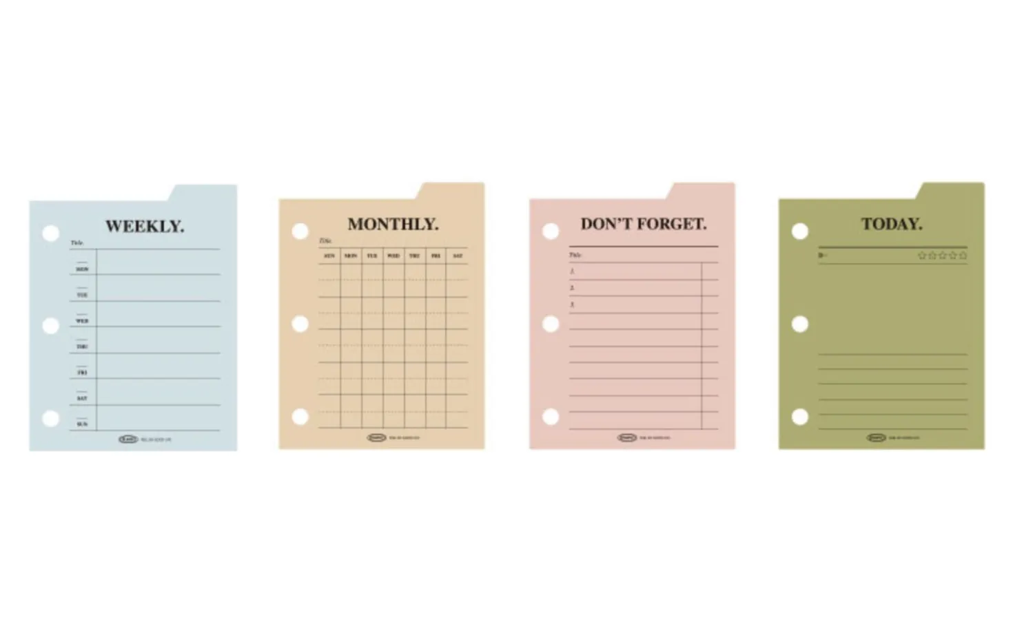 Mini Classy 3 Ring Index Planner Refill