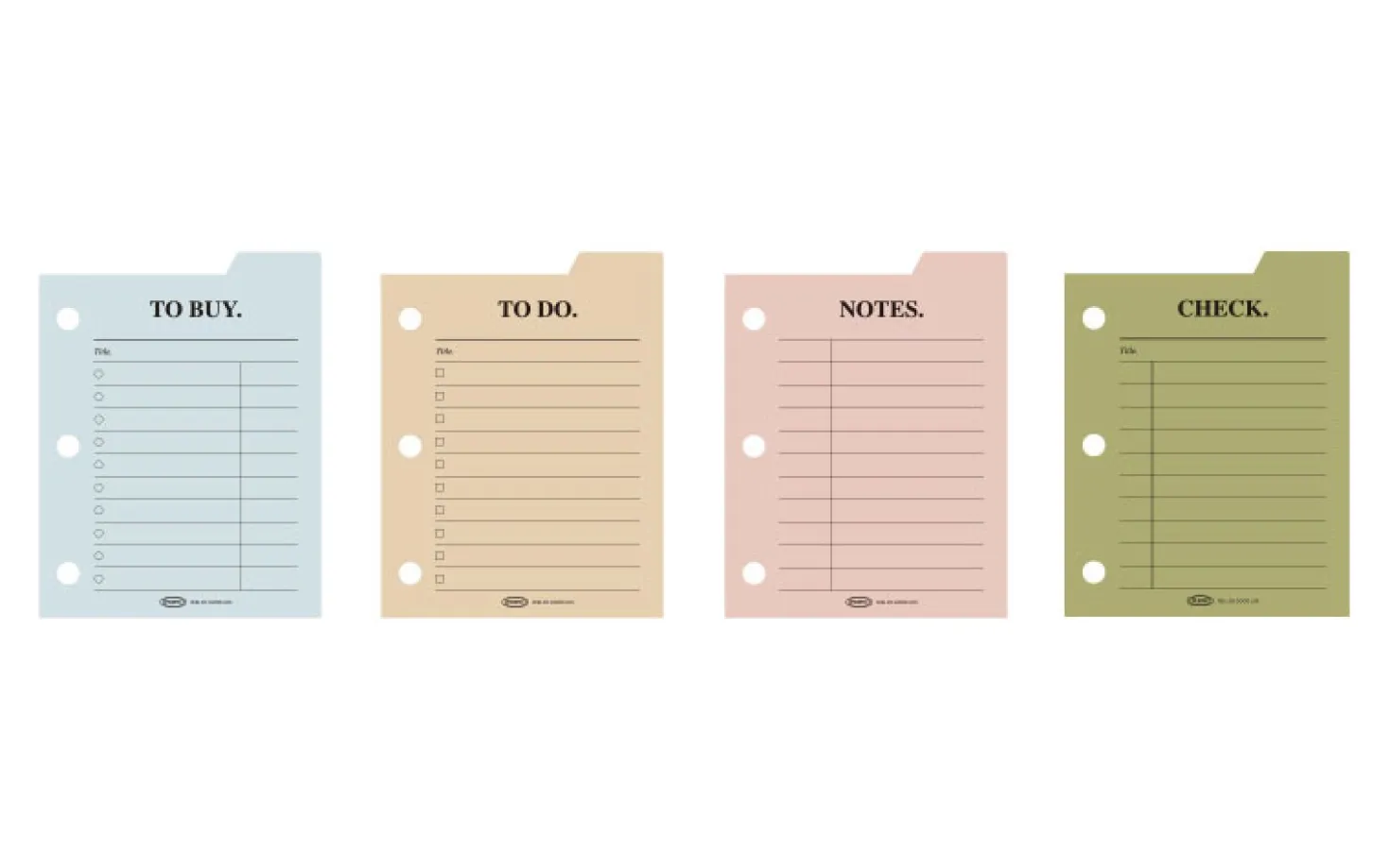 Mini Classy 3 Ring Index Planner Refill