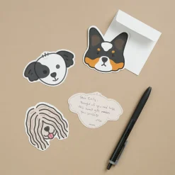 Mini Dog Face Card