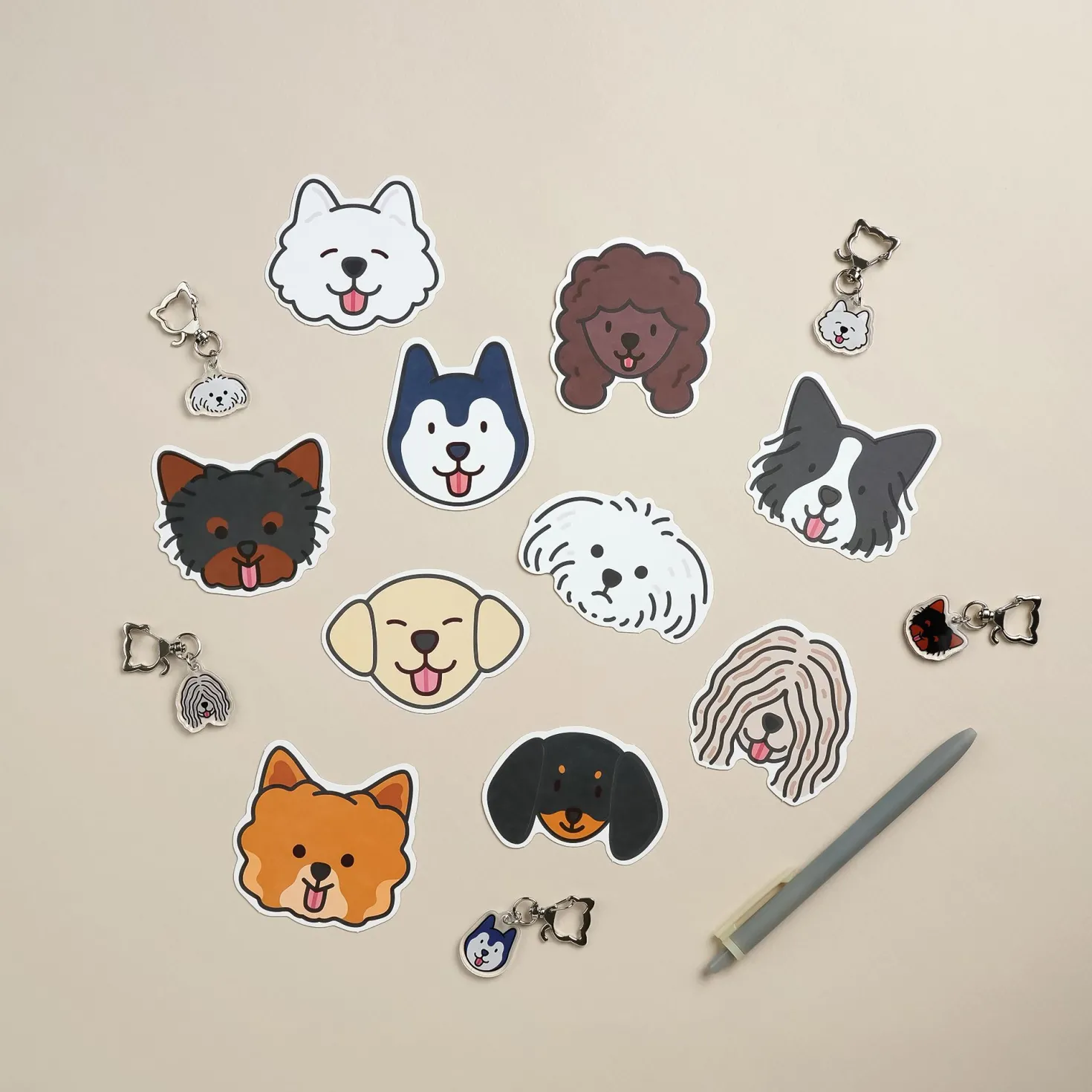 Mini Dog Face Card