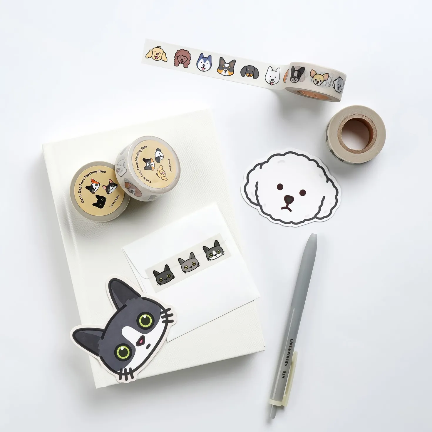 Mini Dog Face Card