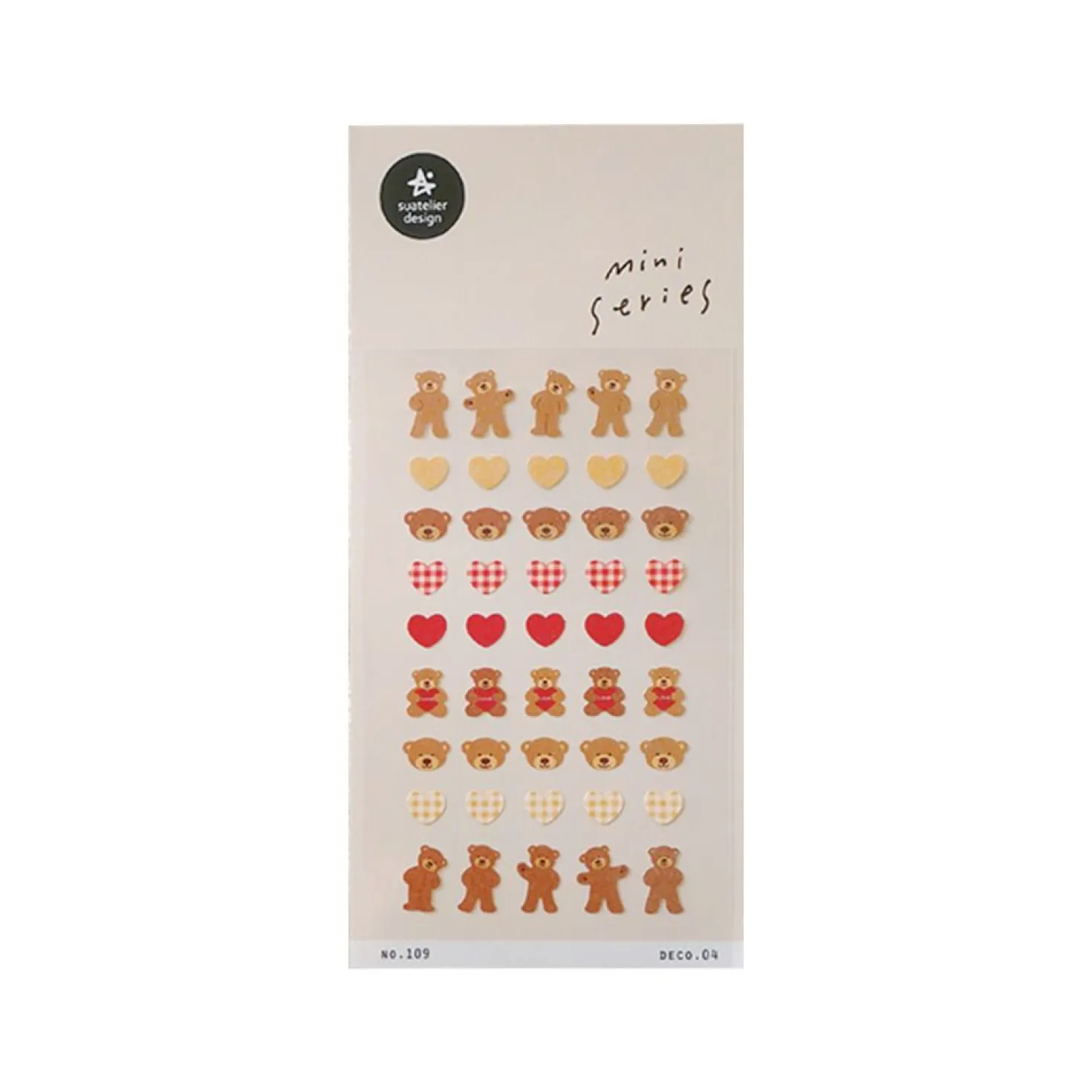 Mini Heart Bear Deco Sticker