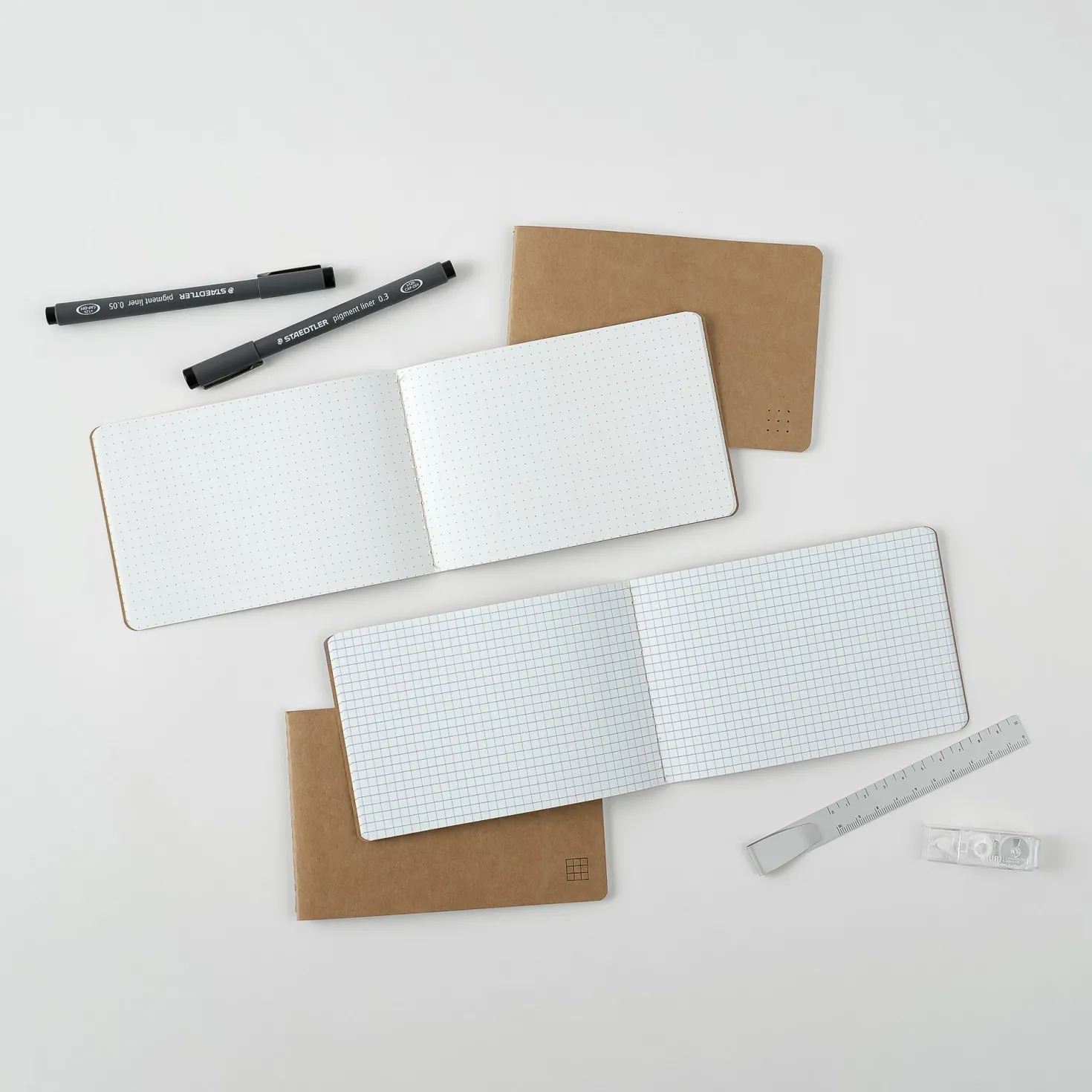 Mini Kraft Grid Note