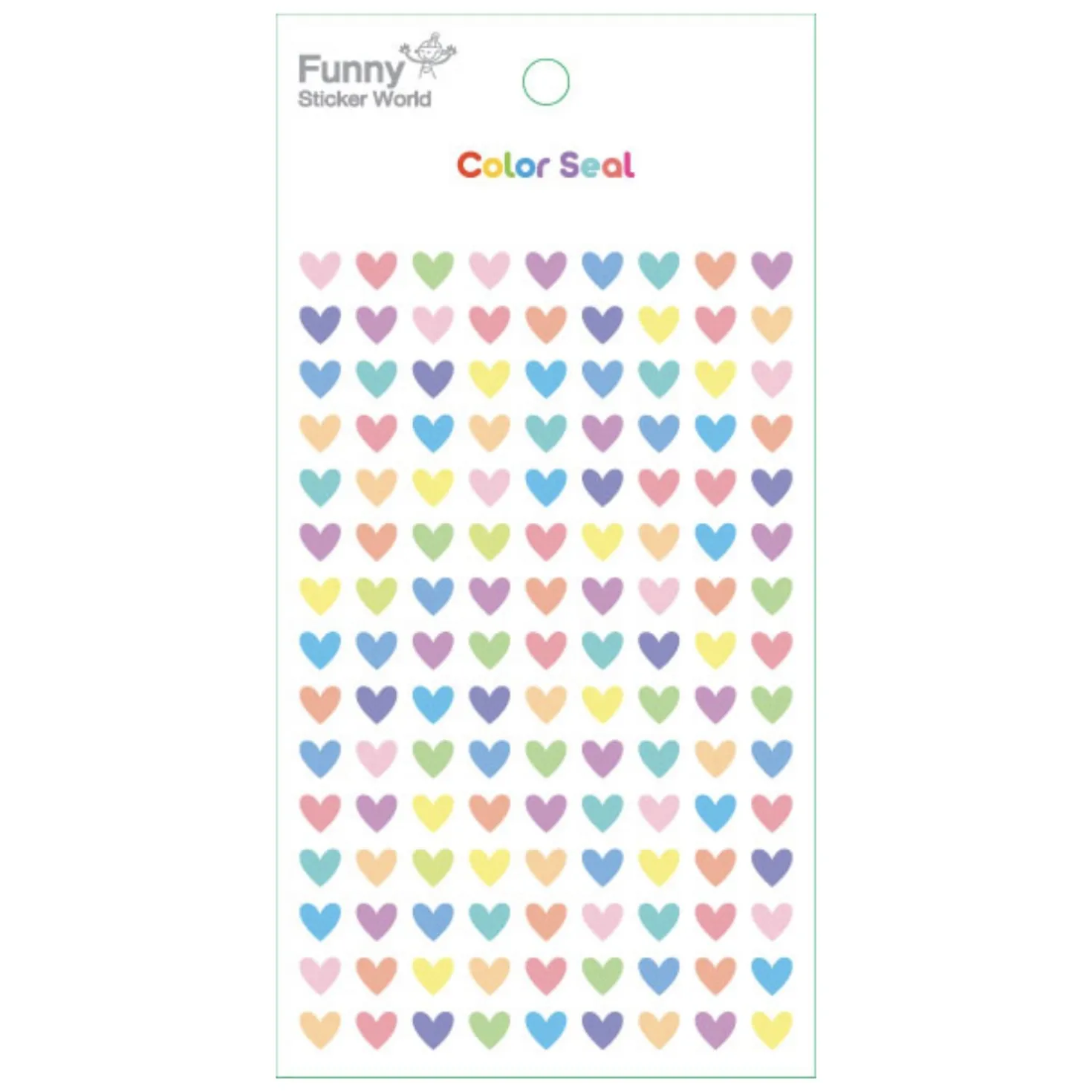 Mini Pastel Heart Epoxy Sticker