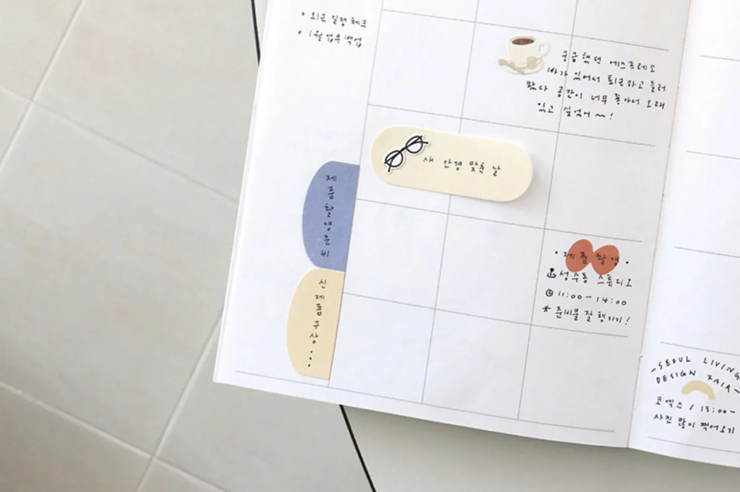 Mini Pastel Pattern Sticky Note Set