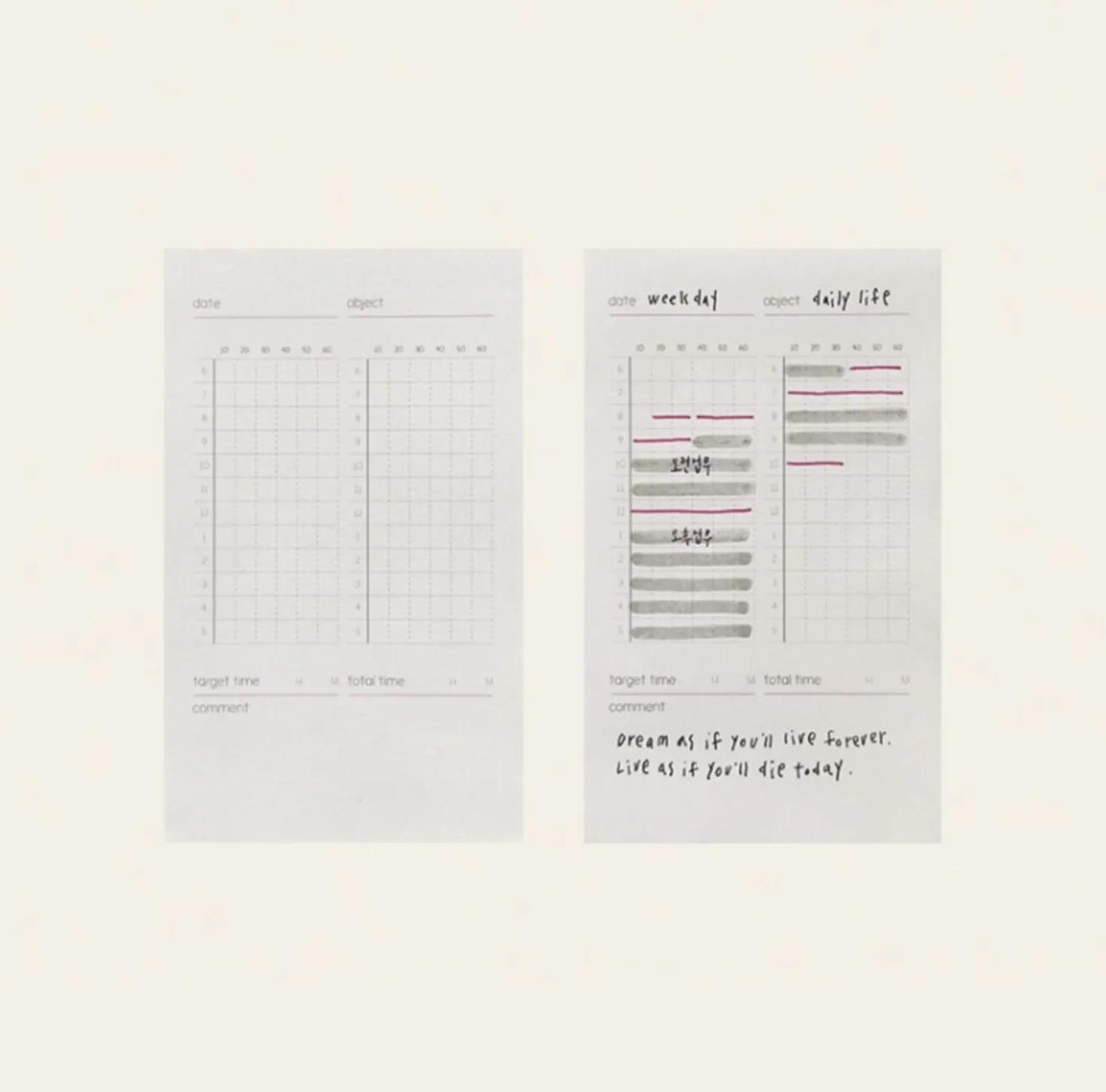 Mini Schedule Sticky note