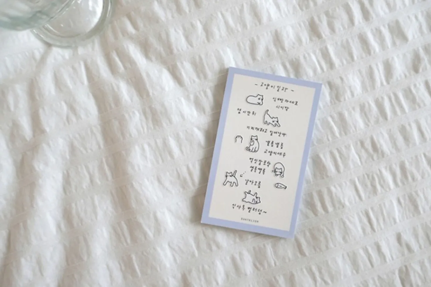 Mini White Cat Deco Sticker