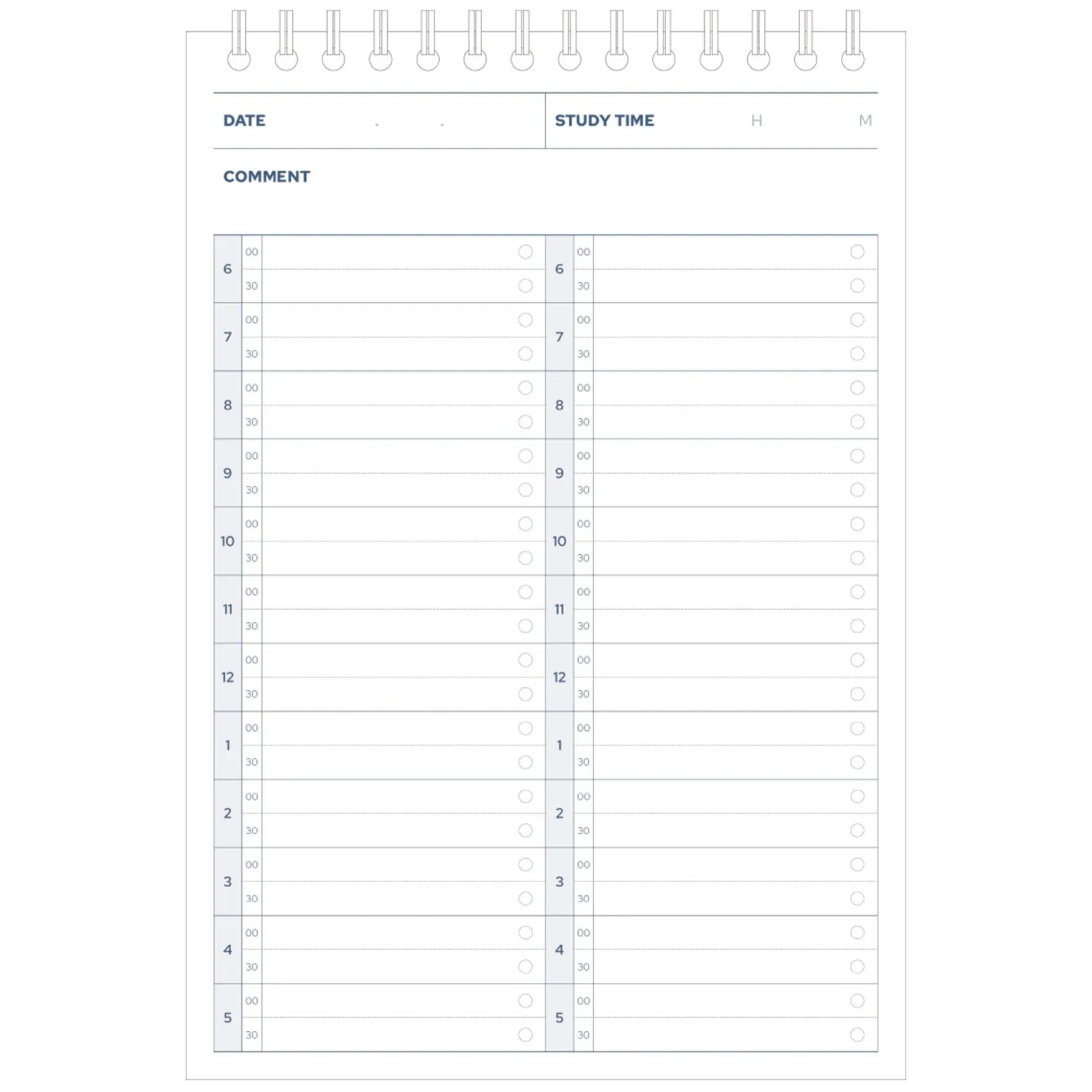 30 Min Quadrimester Study Planner