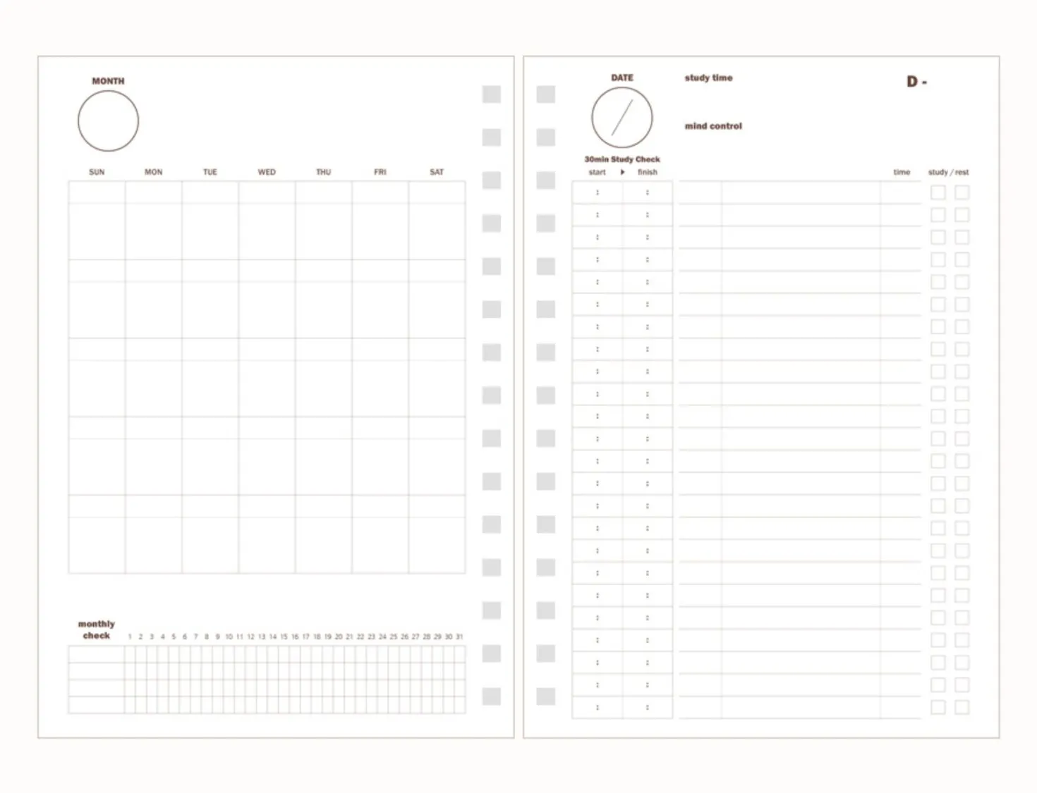 30 Min Study Planner