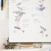 Misty Blue Pressed Flower Sticker
