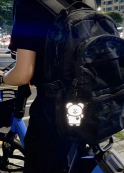 Momo Bear Reflective Keychain