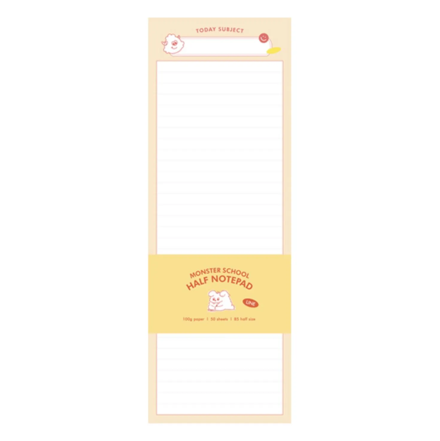 Monster School Half Notepad