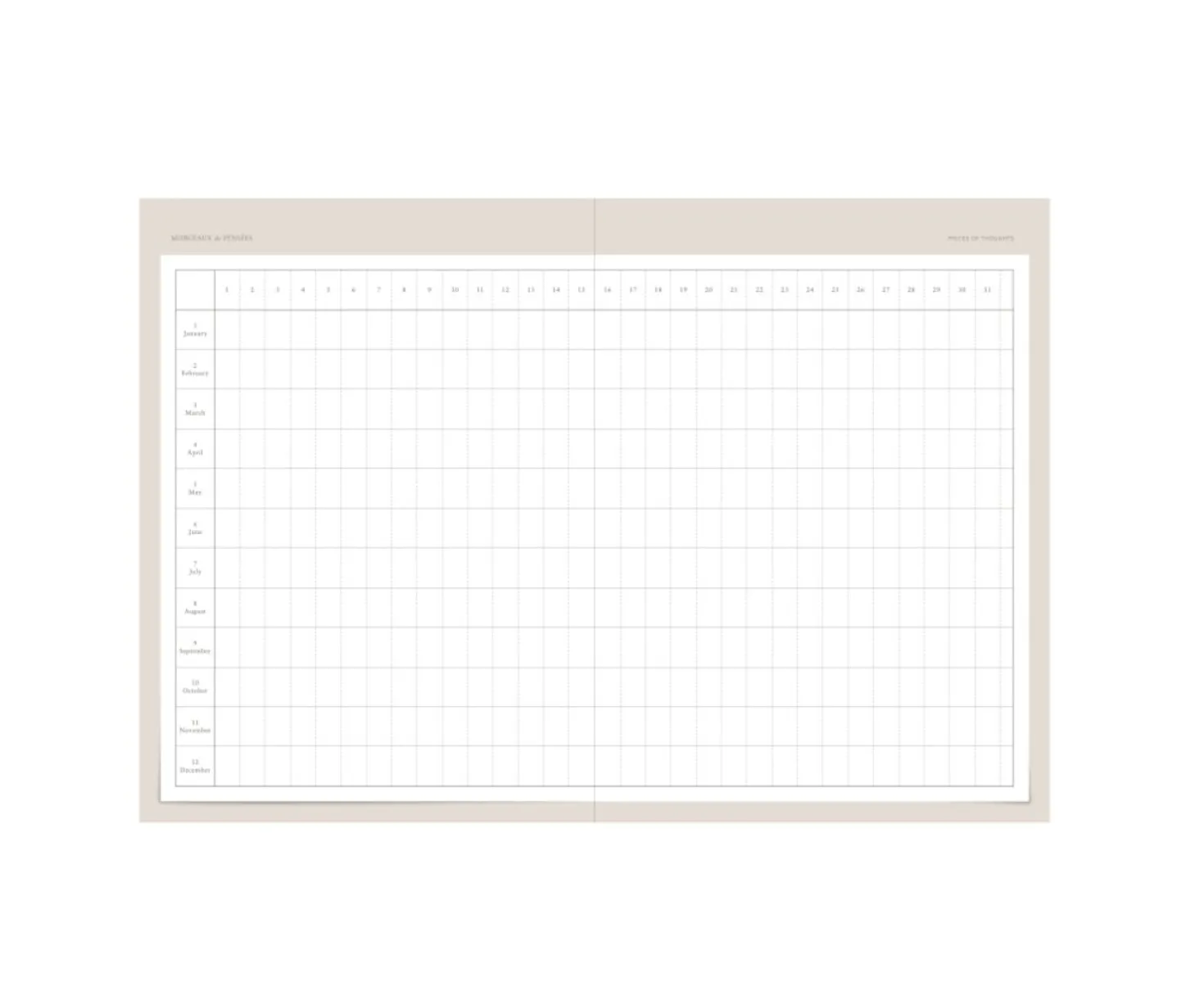 Morceaux de Pensees Weekly Scheduler