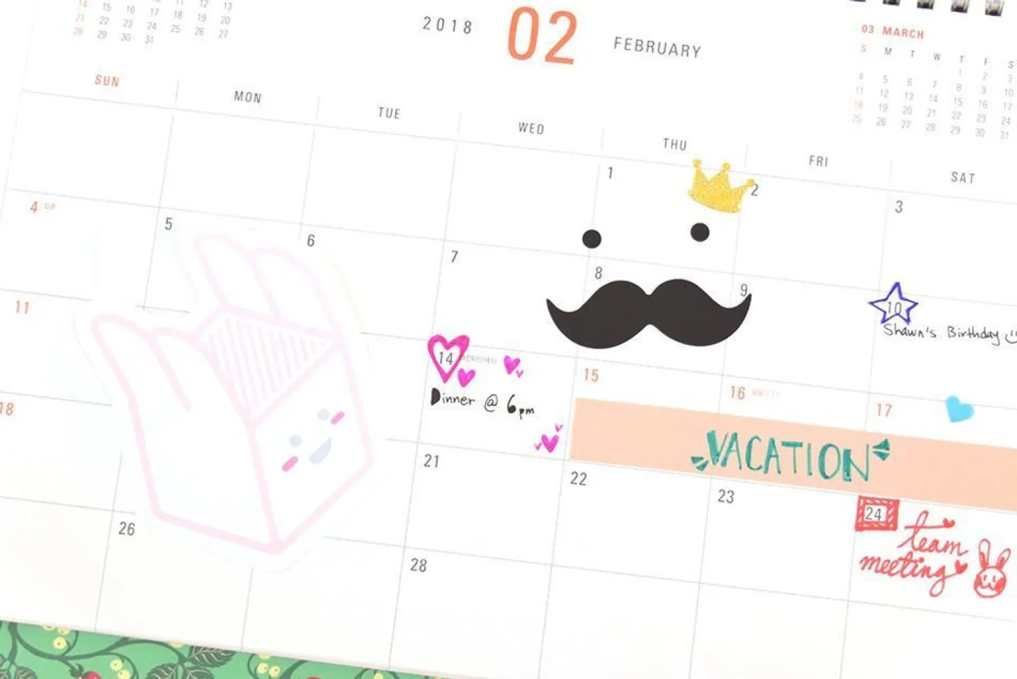 Mr. Mustache Deco Sticker