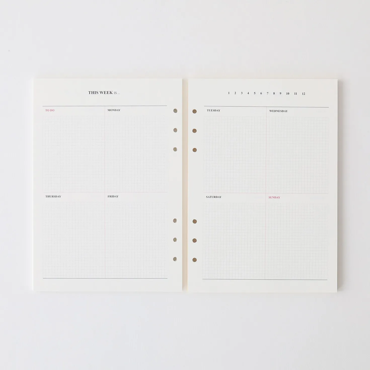 MYO 6 Ring A5 Planner Refill