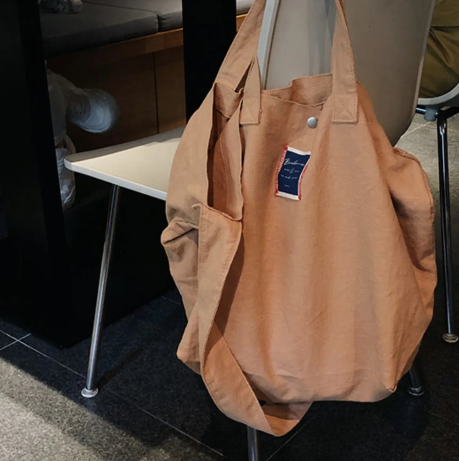 Natural Linen Shoulder Bag