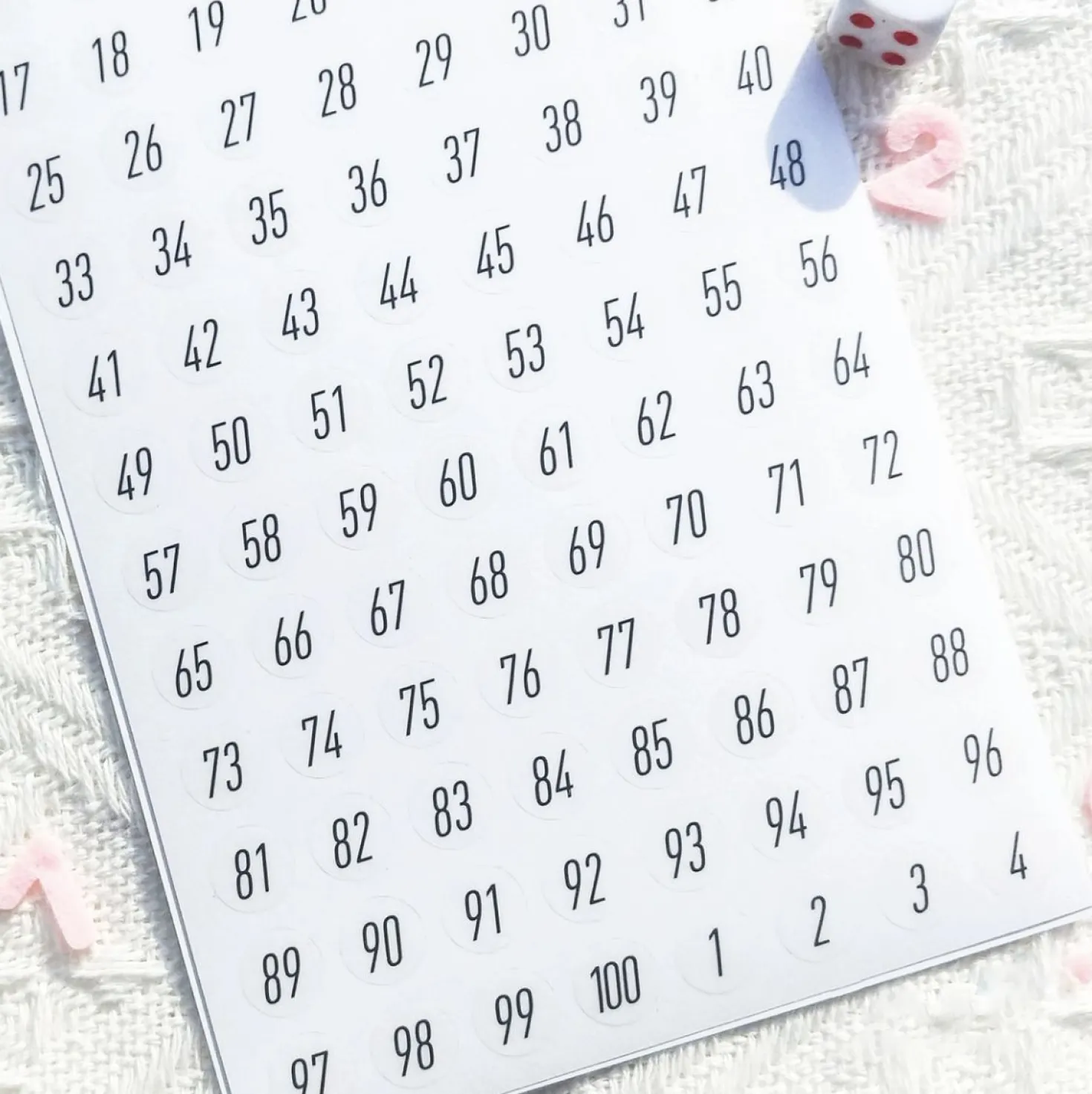 Office Number PET Deco Sticker