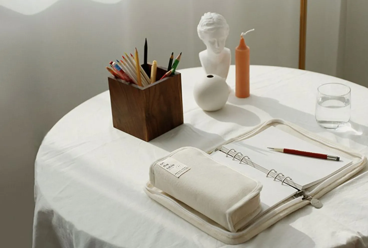 On the Table Canvas Pen Pouch