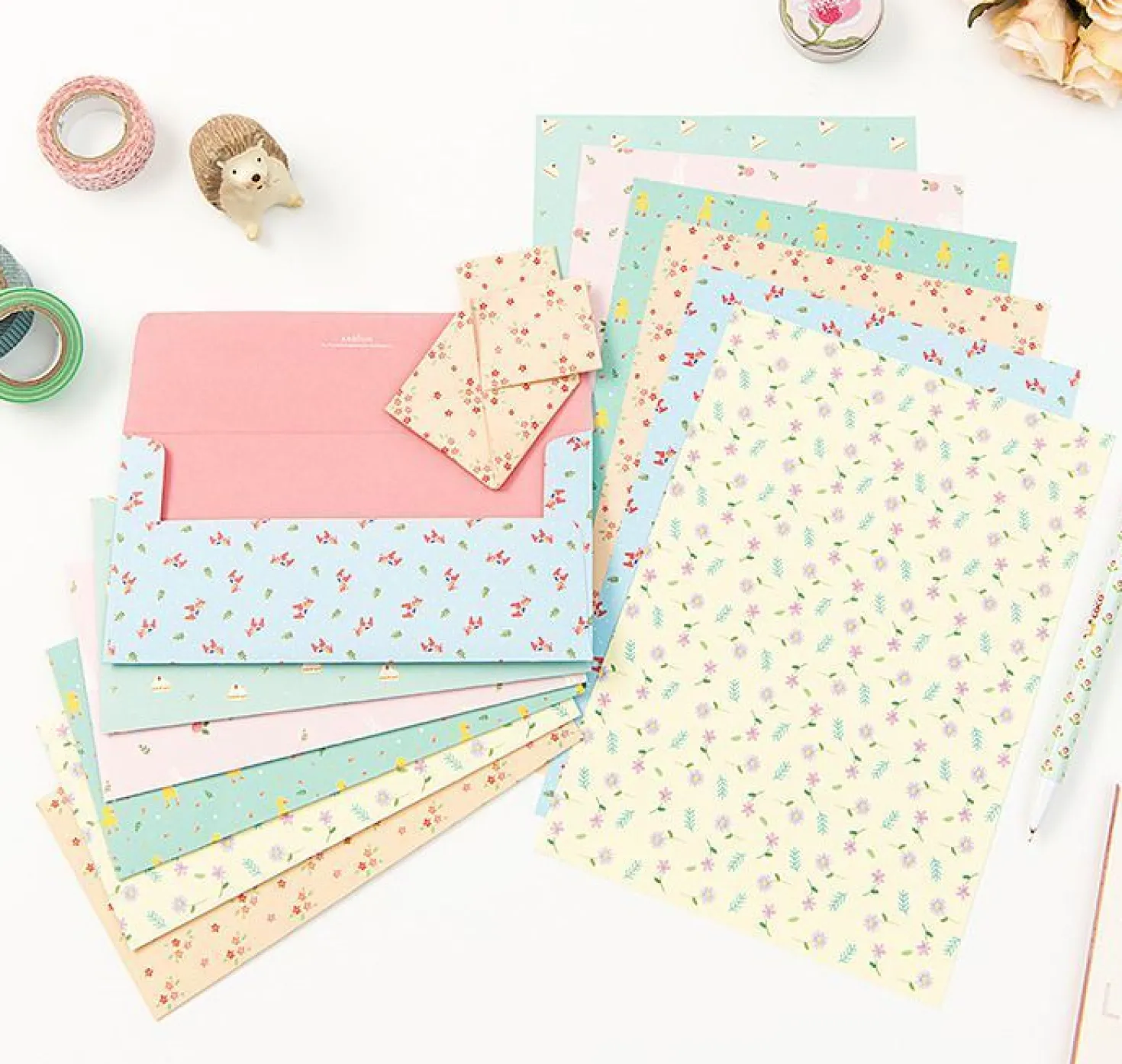 Pastel Floral Letter Set