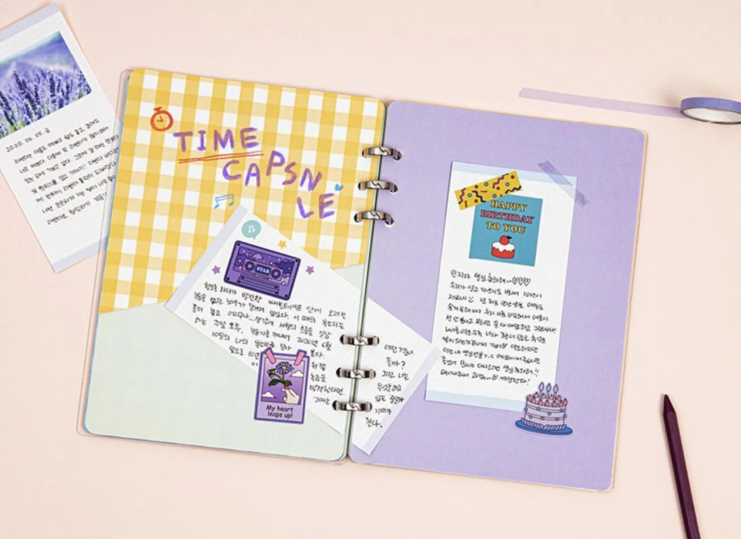 Pastel Rainbow Grid Memo Pad