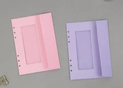 Pastel 6 Ring A5 Window Envelope