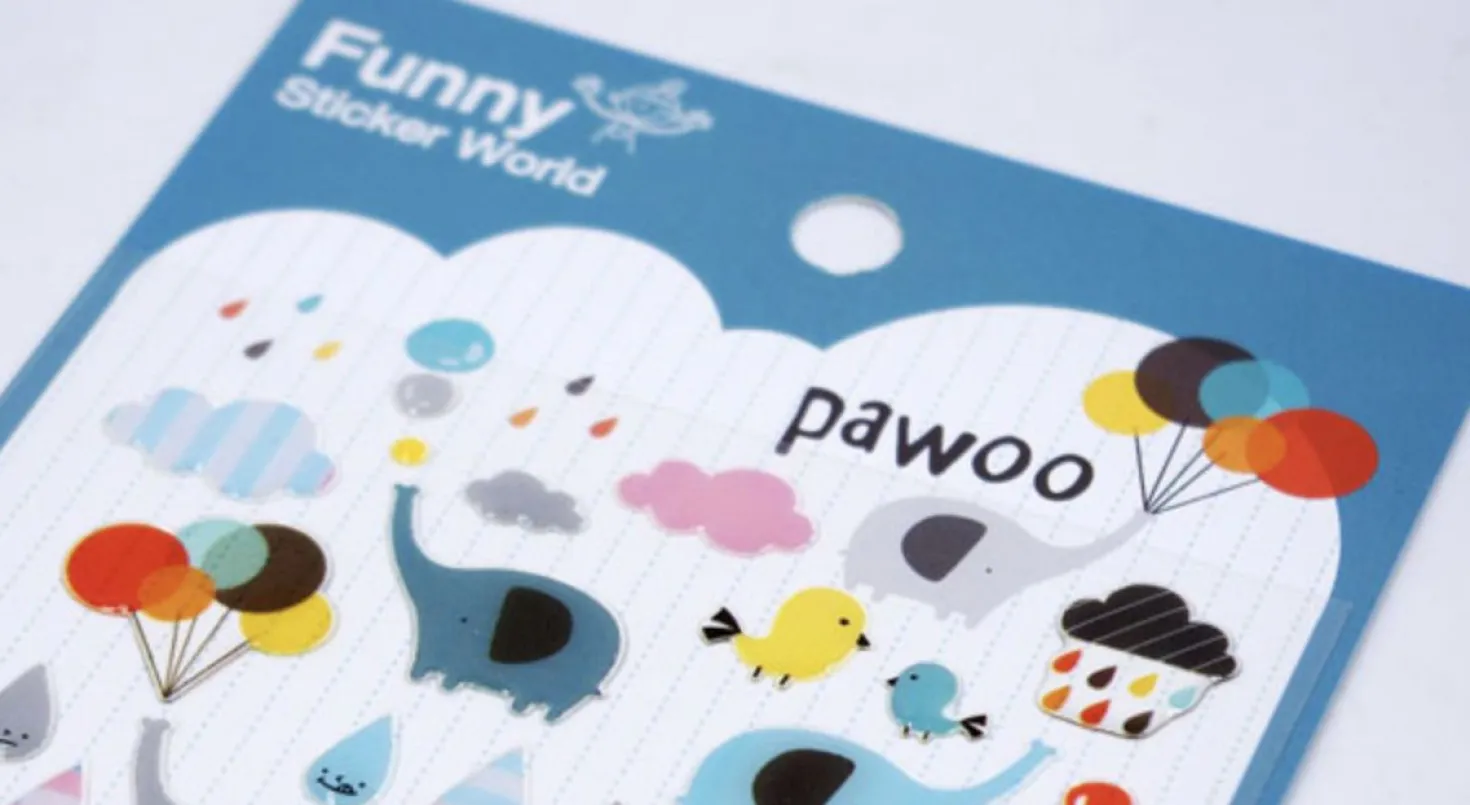 Pawoo Elephant Epoxy Sticker