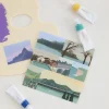 6pcs Afterglow Square Removable Sticker Set